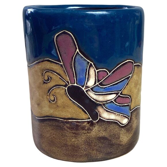 Mara Mexico Stoneware Butterfly Mug 14 oz Handcrafted Boho Coffee Cup Ceramic - Picture 2 of 7